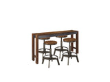 Torjin Brown/Gray Counter Height Dining Table with 4 Barstools - Ornate Home