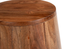 Tornos Walnut & Deep Blue Side Table - Ornate Home