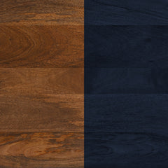 Tornos Walnut & Deep Blue Side Table - Ornate Home