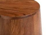 Tornos Walnut & Yellow Side Table - Ornate Home