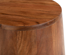 Tornos Walnut & Yellow Side Table - Ornate Home