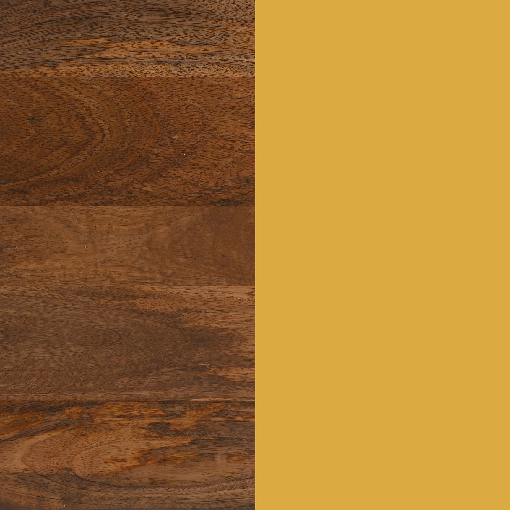 Tornos Walnut & Yellow Side Table - Ornate Home