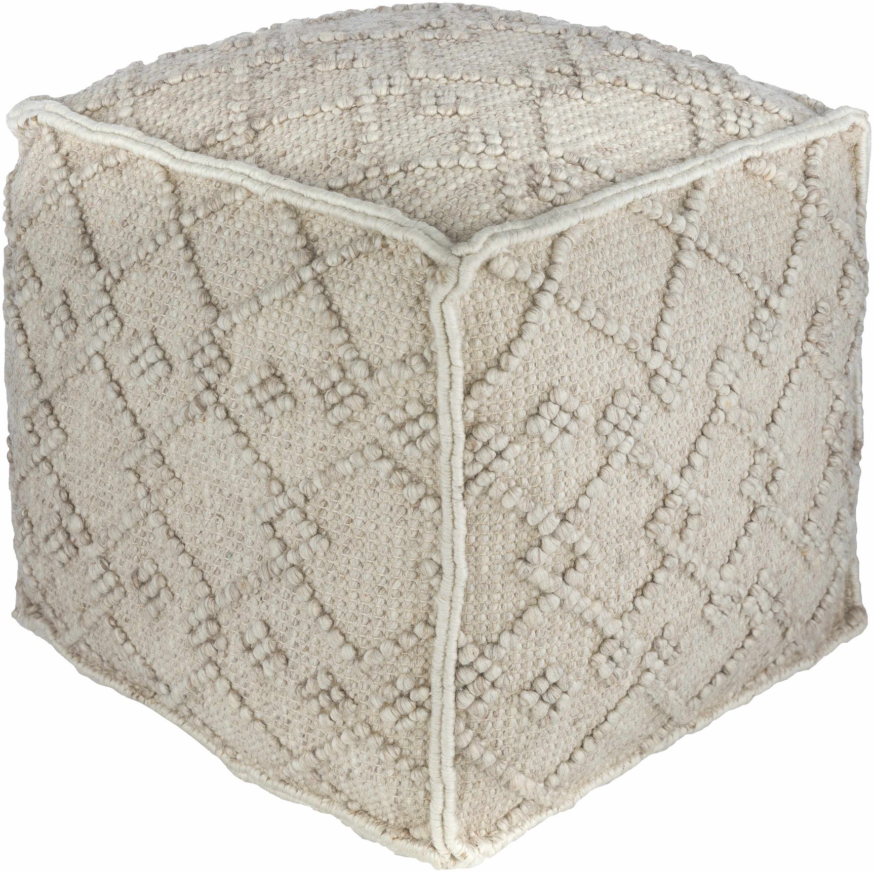 Toronto Hand Woven Wool Pouf - Ornate Home