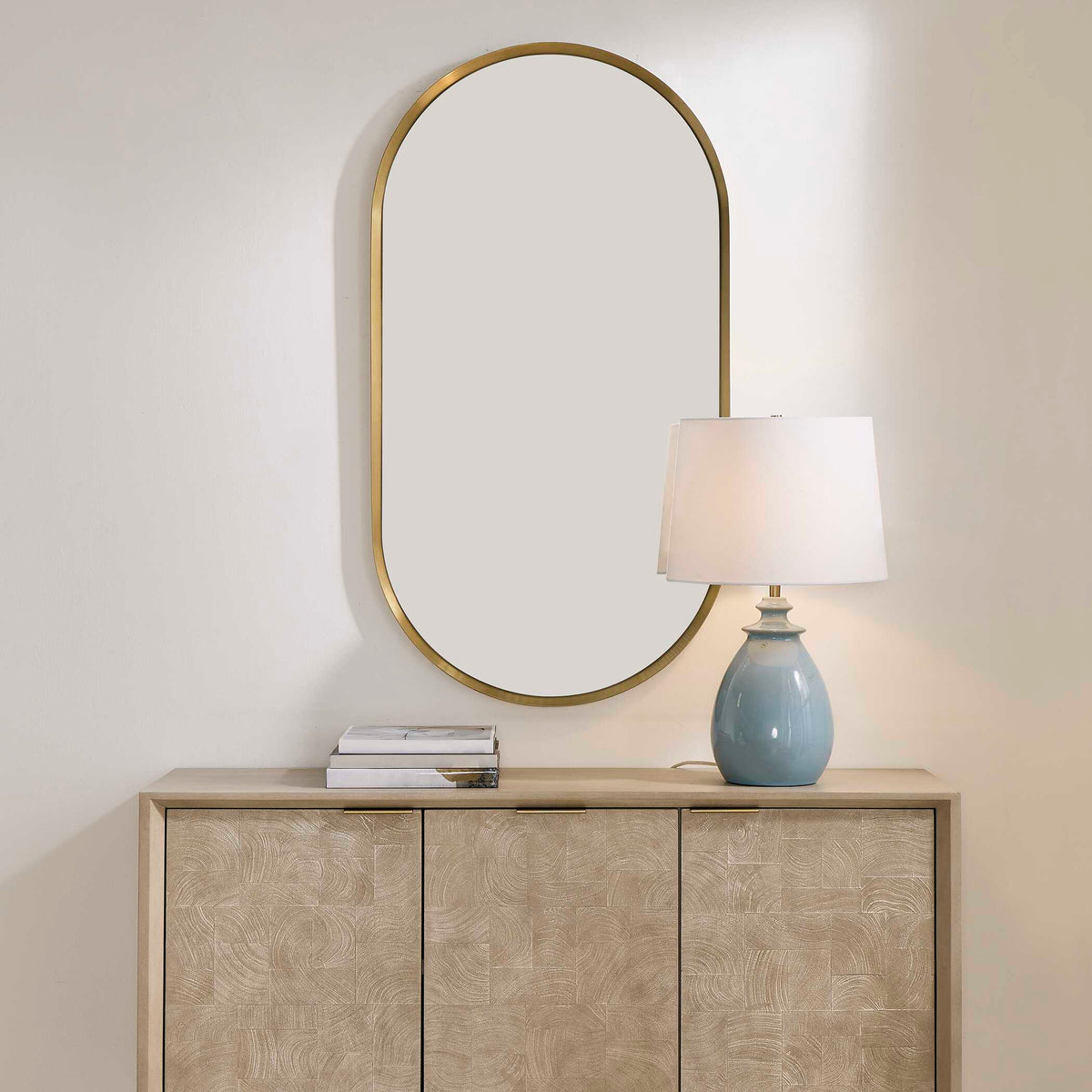 Torrado Brass Oval Mirror - Ornate Home