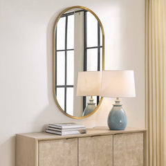 Torrado Brass Oval Mirror - Ornate Home