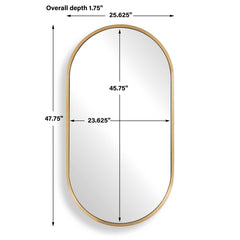Torrado Brass Oval Mirror - Ornate Home