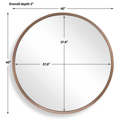 Torrado Bronze Round Mirror - Ornate Home