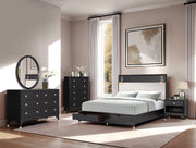 Torrance Black E.King Bed - Ornate Home