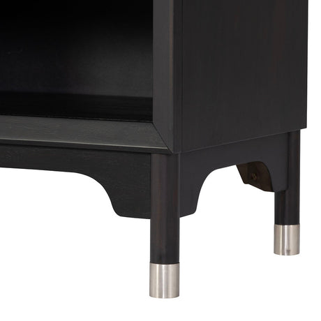 Torrance Black Nightstand w/ USB - Ornate Home