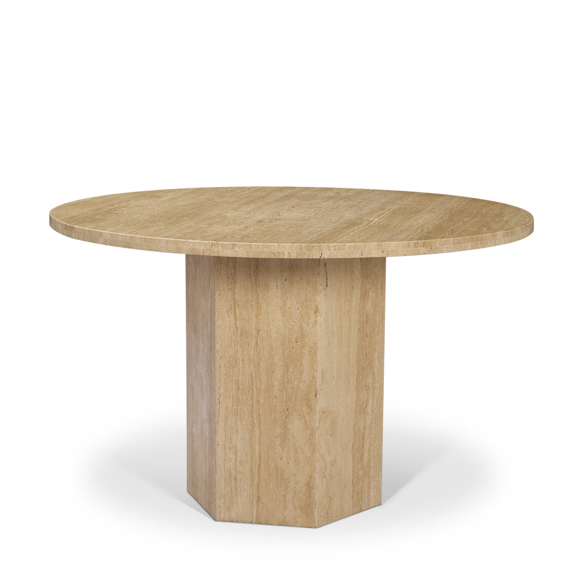 Torreno Beige 42" Round Pedestal Dining Table - Ornate Home