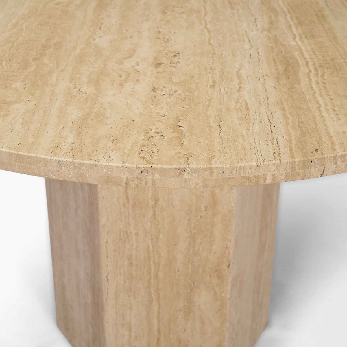 Torreno Beige 42" Round Pedestal Dining Table - Ornate Home