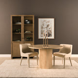 Torreno Beige 42" Round Pedestal Dining Table - Ornate Home