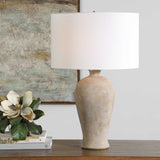 Torres Brown Textured Ceramic Table Lamp - Ornate Home