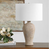 Torres Brown Textured Ceramic Table Lamp - Ornate Home