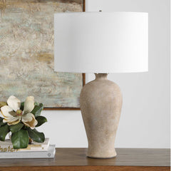 Torres Brown Textured Ceramic Table Lamp - Ornate Home