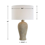 Torres Brown Textured Ceramic Table Lamp - Ornate Home
