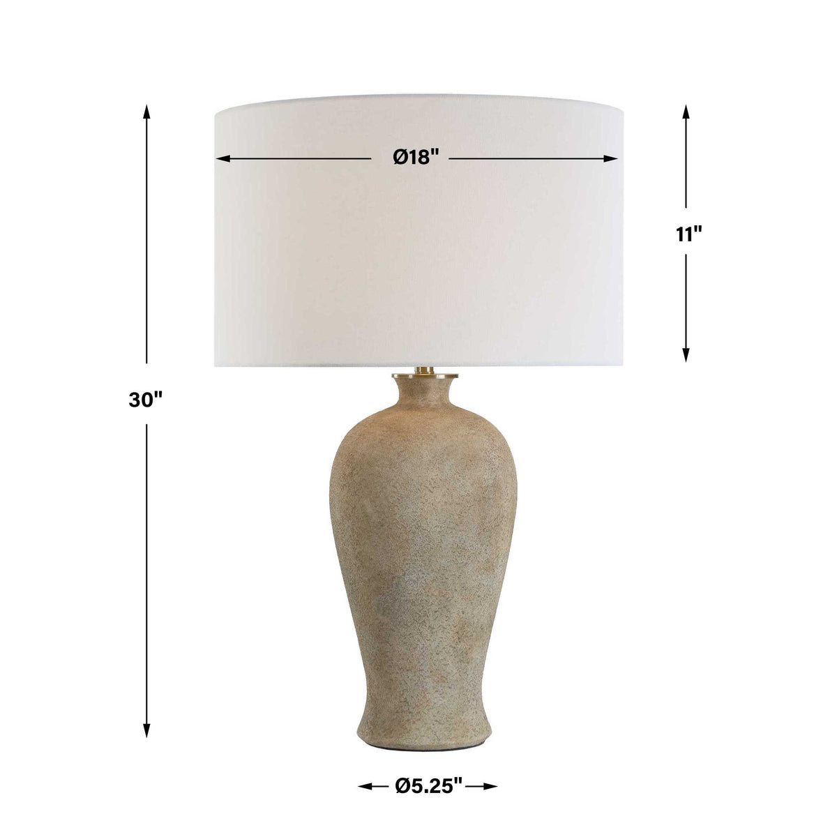 Torres Brown Textured Ceramic Table Lamp - Ornate Home