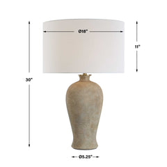 Torres Brown Textured Ceramic Table Lamp - Ornate Home