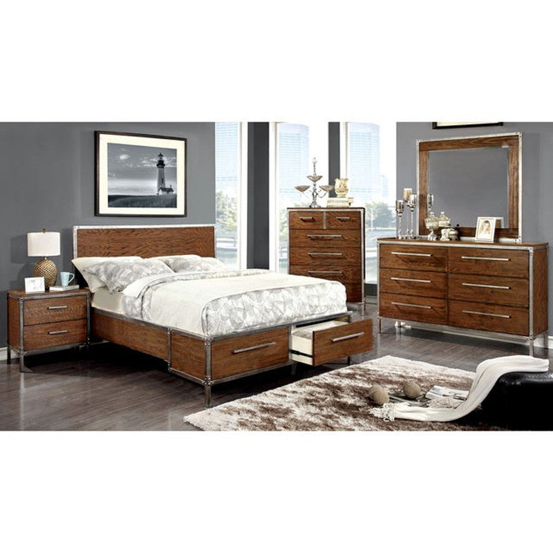 Torres Dark Oak/Silver Mirror - Ornate Home