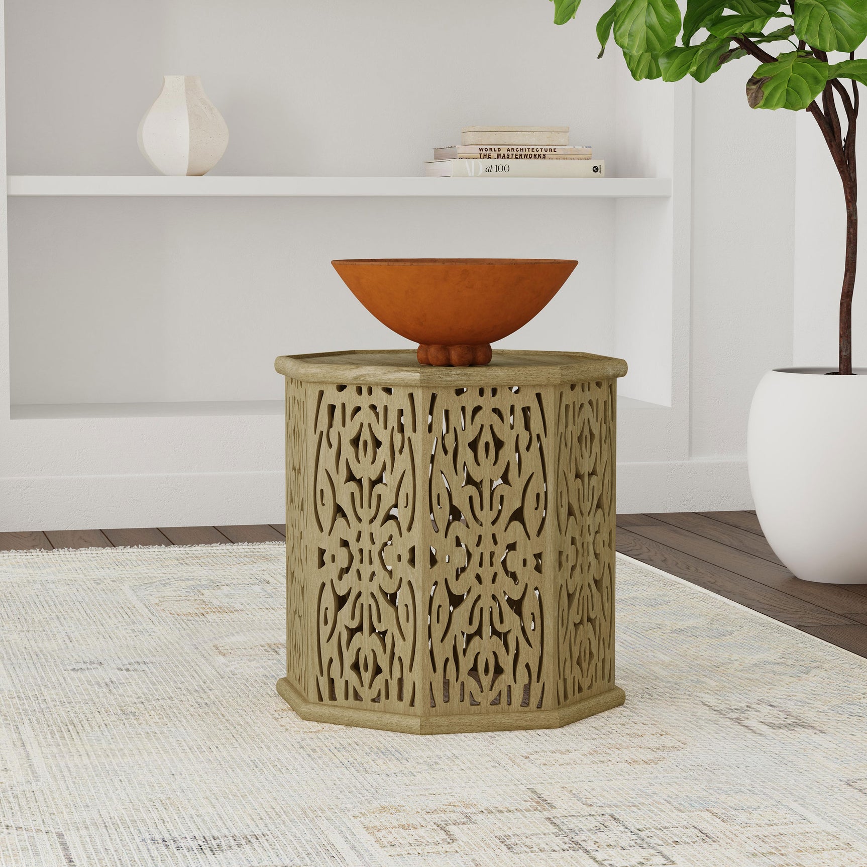 Torres Natural Side Table - Ornate Home