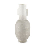 Torres Off-White/Gold Tall Textured Metal Vase - Ornate Home