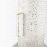 Torres Off-White/Gold Tall Textured Metal Vase - Ornate Home