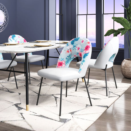 Torrey Gray Dining Chair (Set of 2) Multicolor Print & - Ornate Home