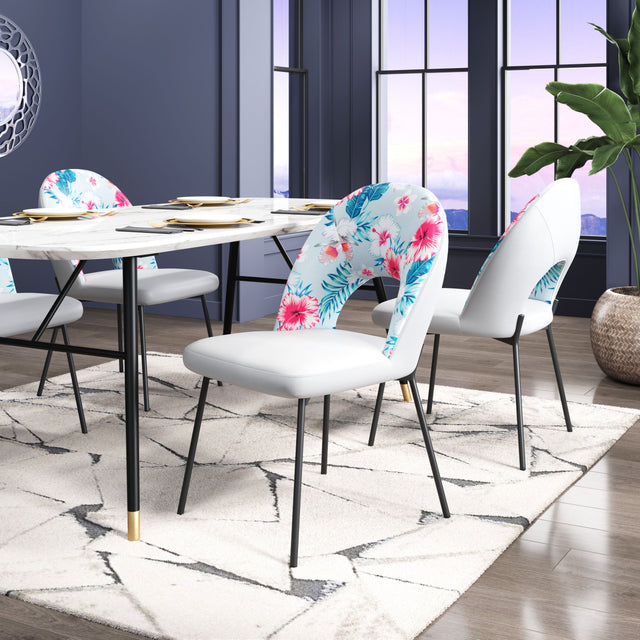 Torrey Gray Dining Chair (Set of 2) Multicolor Print & - Ornate Home