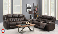 Torrey Hickory Fabric Reclining Sofa - Ornate Home