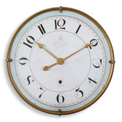 Torriana Blue/Brass/White Wall Clock - Ornate Home