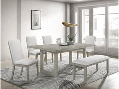 Torrie Light Gray Bench - Ornate Home