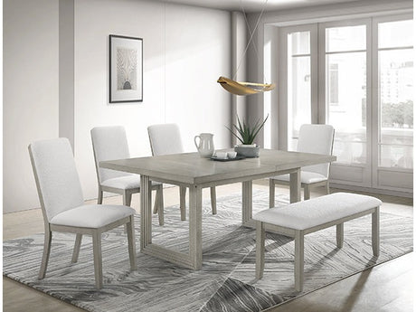 Torrie Light Gray Bench - Ornate Home