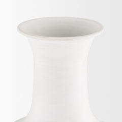 Toru White/Gray Tall Ombre Metal Vase - Ornate Home