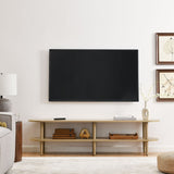 Torus Light Oak Oval Wood TV Stand - Ornate Home