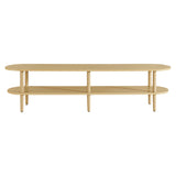 Torus Light Oak Oval Wood TV Stand - Ornate Home