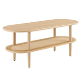 Torus Oak Oval Coffee Table - Ornate Home