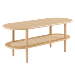 Torus Oak Oval Coffee Table - Ornate Home
