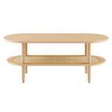 Torus Oak Oval Coffee Table - Ornate Home