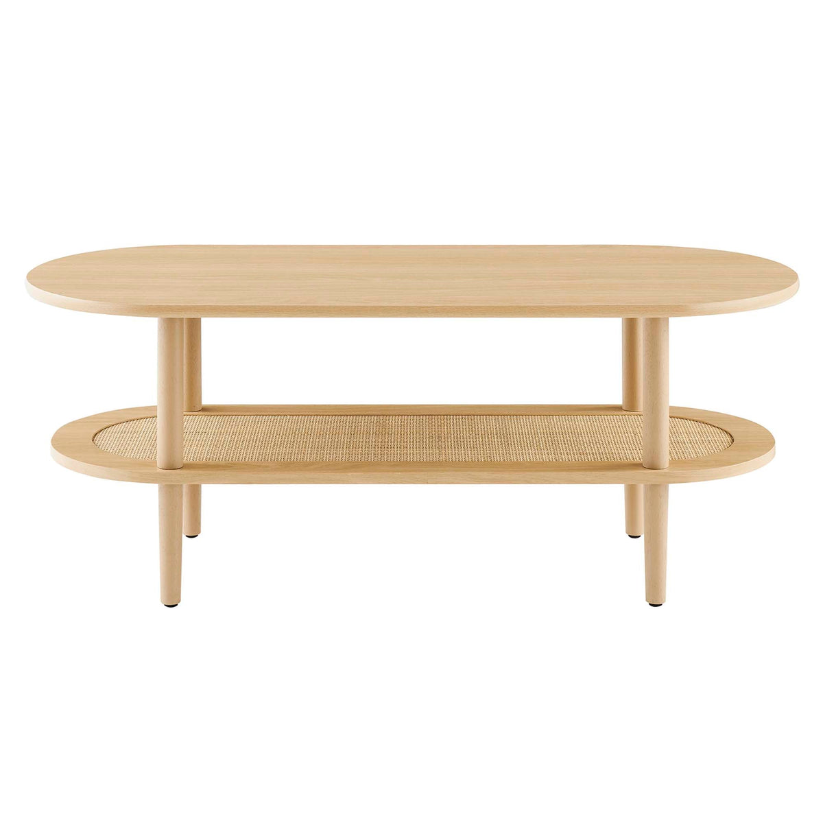 Torus Oak Oval Coffee Table - Ornate Home