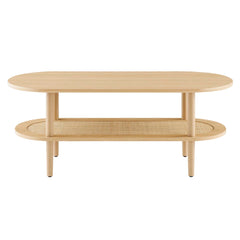 Torus Oak Oval Coffee Table - Ornate Home