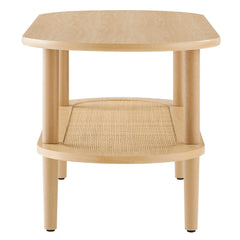Torus Oak Oval Coffee Table - Ornate Home