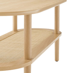 Torus Oak Oval Coffee Table - Ornate Home