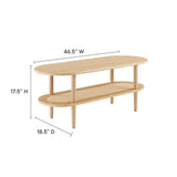 Torus Oak Oval Coffee Table - Ornate Home