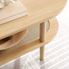 Torus Oak Oval Coffee Table - Ornate Home