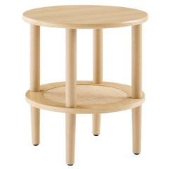 Torus Oak Round Side Table - Ornate Home
