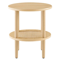 Torus Oak Round Side Table - Ornate Home