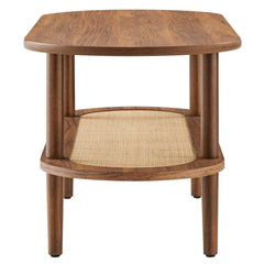 Torus Walnut Oval Coffee Table - Ornate Home