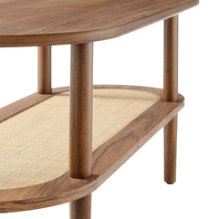 Torus Walnut Oval Coffee Table - Ornate Home