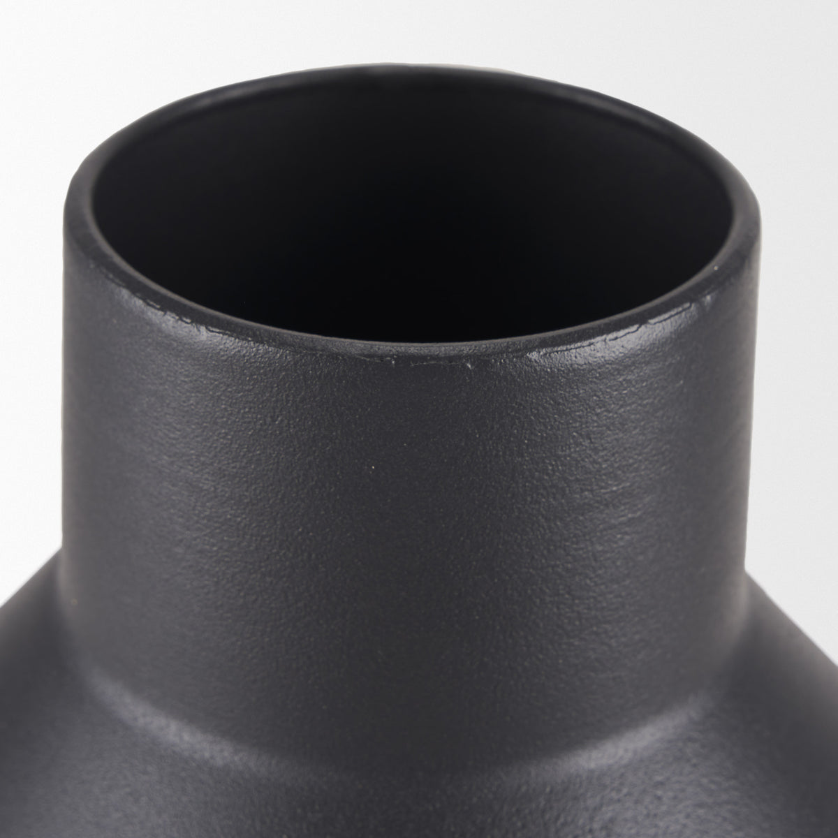 Tosca Matte Black Small Metal Vase - Ornate Home