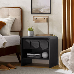 Toscana Black 1-Drawer Nightstand - Ornate Home